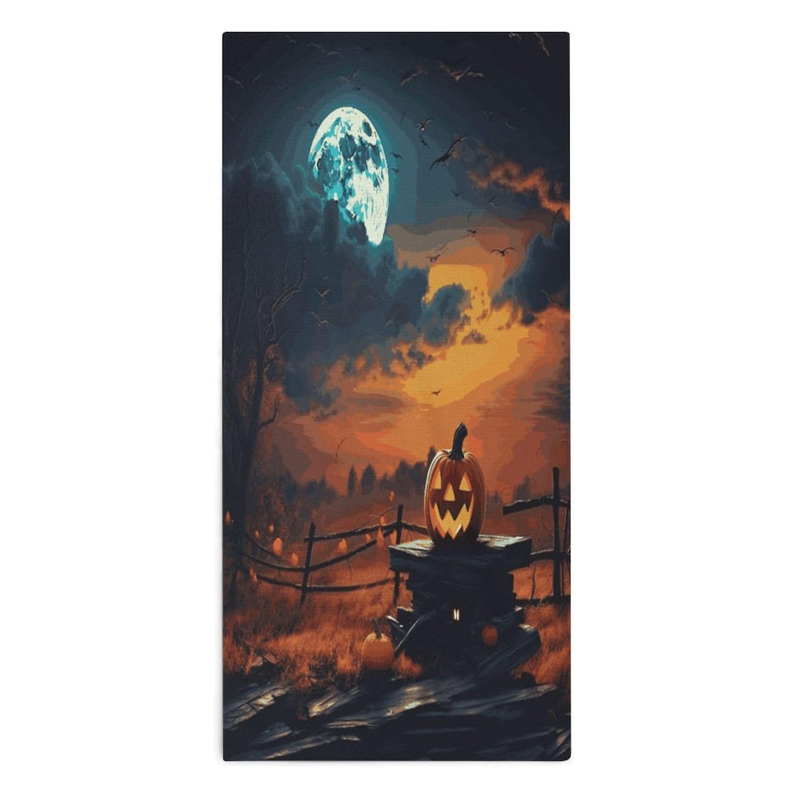 Btcowzrv Style Halloween Night Sky Bath Towel Beach Towels Shower Towel