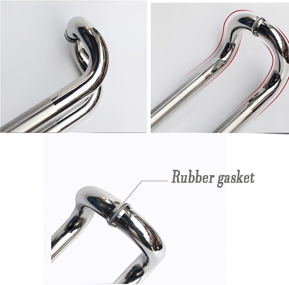 Push and Pull Shower Door Handle Replacement Sets Door Knobs Grab Bar for Shower Enclosures Stainless Steel Polished Finish-418mm