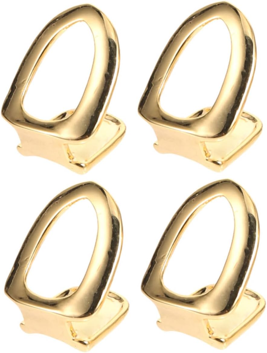 4Pcs Plated Hip Hop Grill Caps for Teeth Accessories Material Comfortable Fit for Rappers and Party Cosplay Unique Tooth Grills