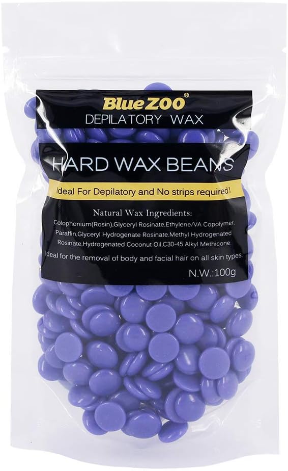 Bluezoo Depilatory Hard Wax Beans - 100 Gms - Lavender