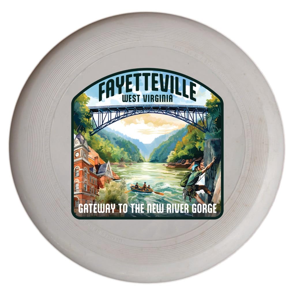 Fayetteville West Virginia Gateway to The New River Gorge Design Souvenir Flying Disc Single