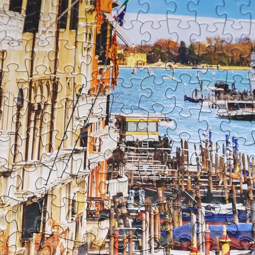 Rompecabezas para adultos de 1000 piezas Venezia Italia, cartón grueso y resistente, encaje preciso, edad recomendada 14+ miniatura 5