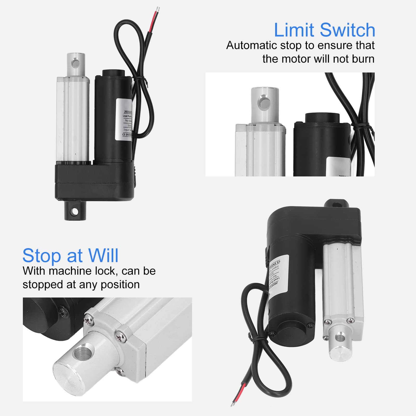 Mini Attuatore Lineare 24V – Corsa 20 Mm, Spinta 50N, Impermeabile, Per Automazione Industriale E Domestica