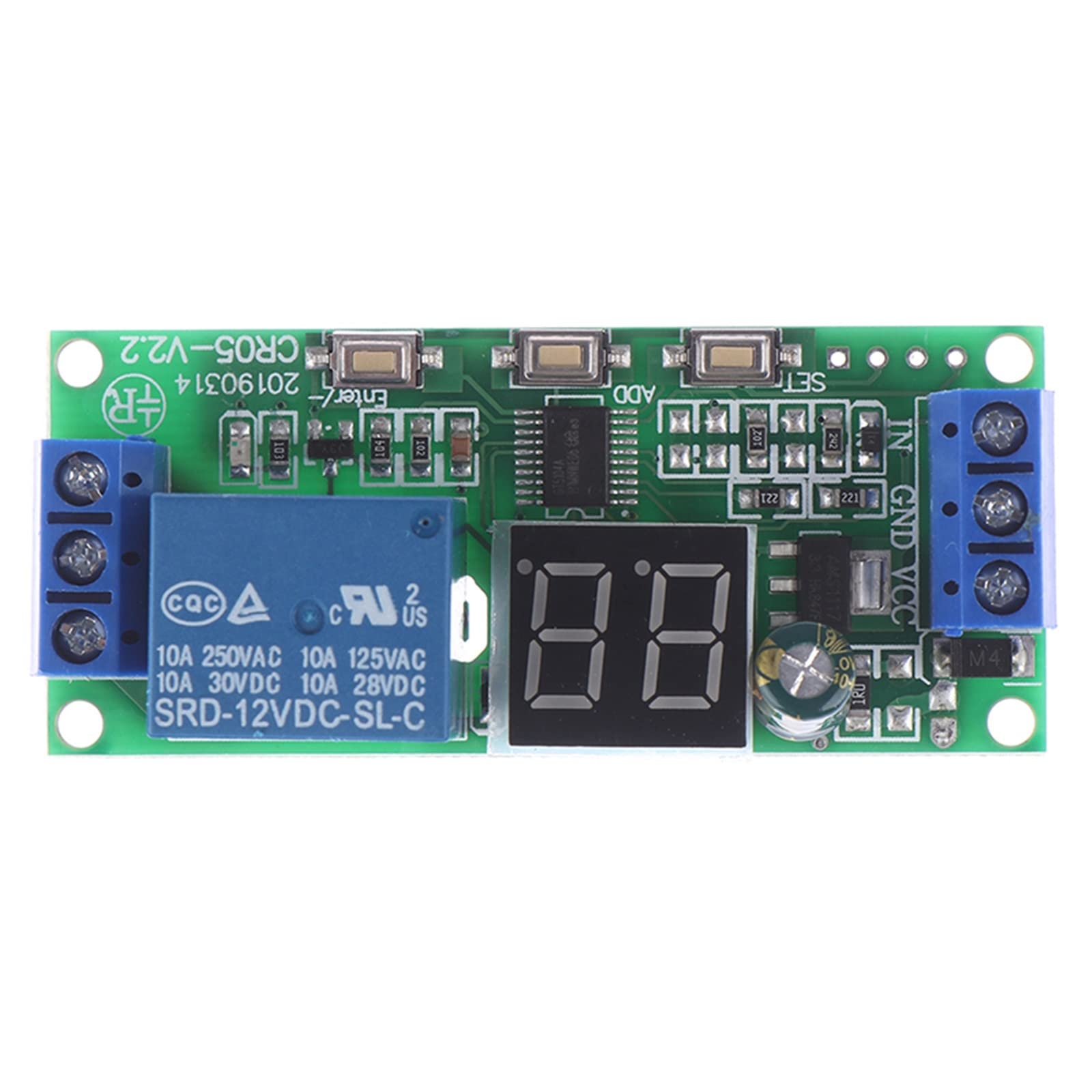 AERBNYEQP 1PCS DC 5V / 12V 24V Multifunction Digital Time Infinite Delay Switch Timer Relay Module(12v)