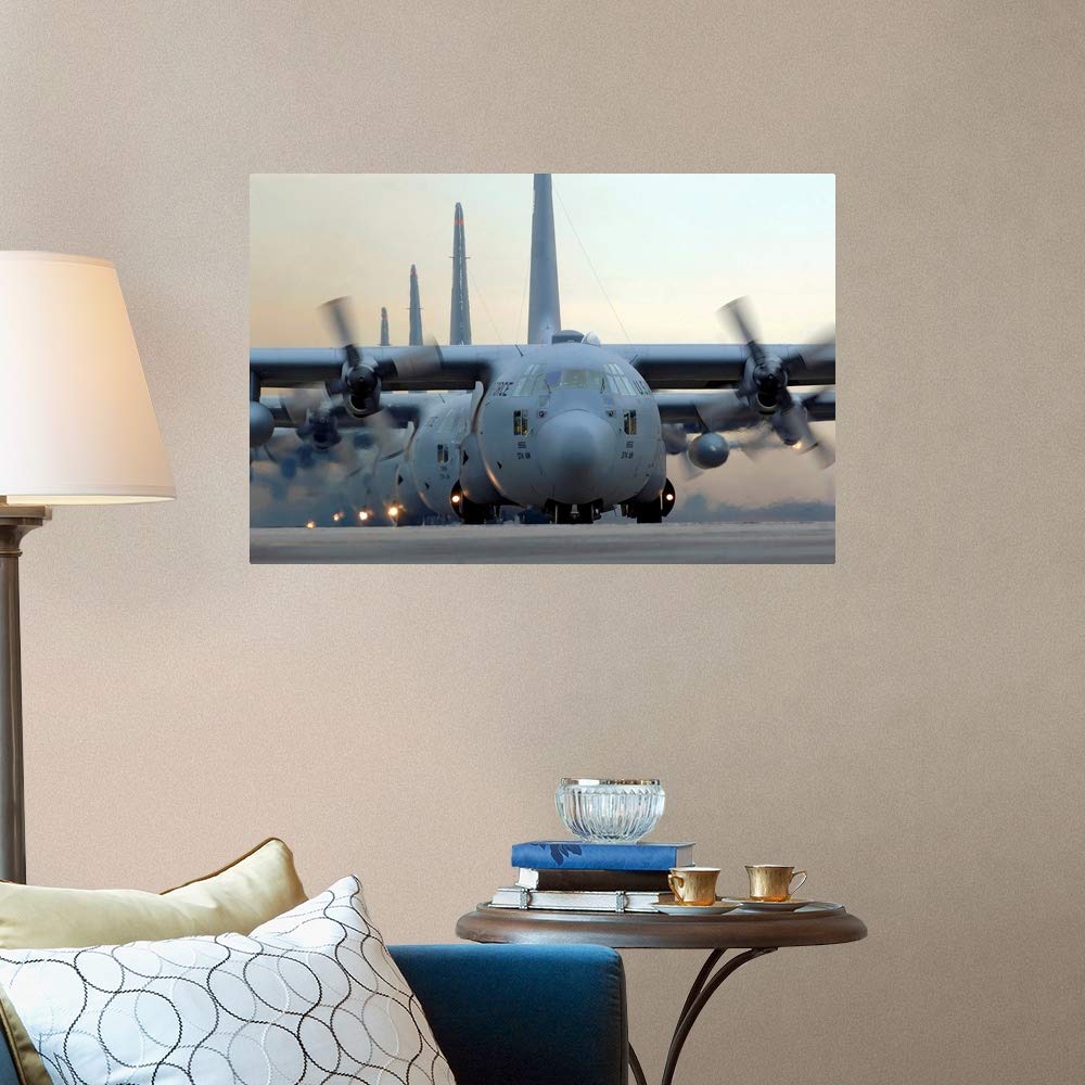 Amazon.com: GREATBIGCANVAS C130 Hercules Aircraft Taxi Out for a