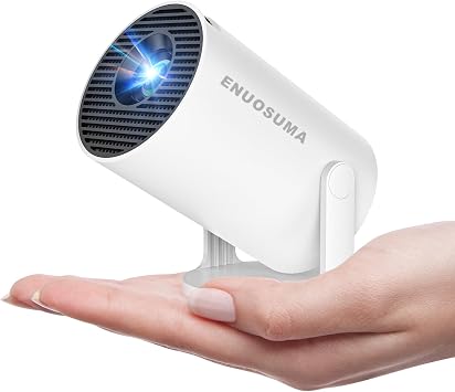 Super Mini Projector with WIFI 6 and Bluetooth, 4K 1080P Support Portable Projector, Built-in App, Android 11, 200 ANSI, Auto Keystone Correction, Video Projector for Laptop/PC/SmartphoneS