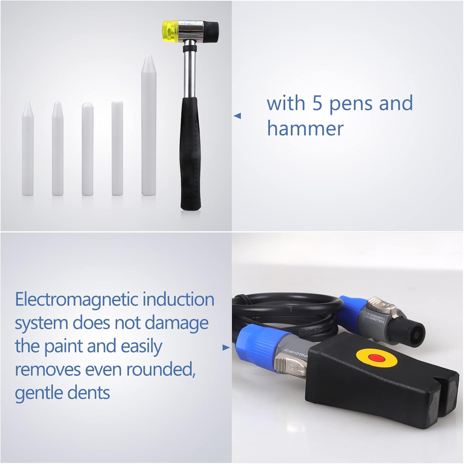 ICZW Dent Repair Tools PDR Paintless Dent Repair Kit for Remove Car Body Dent Car Hail Damage Door Dings Repair (110V) : Automotive