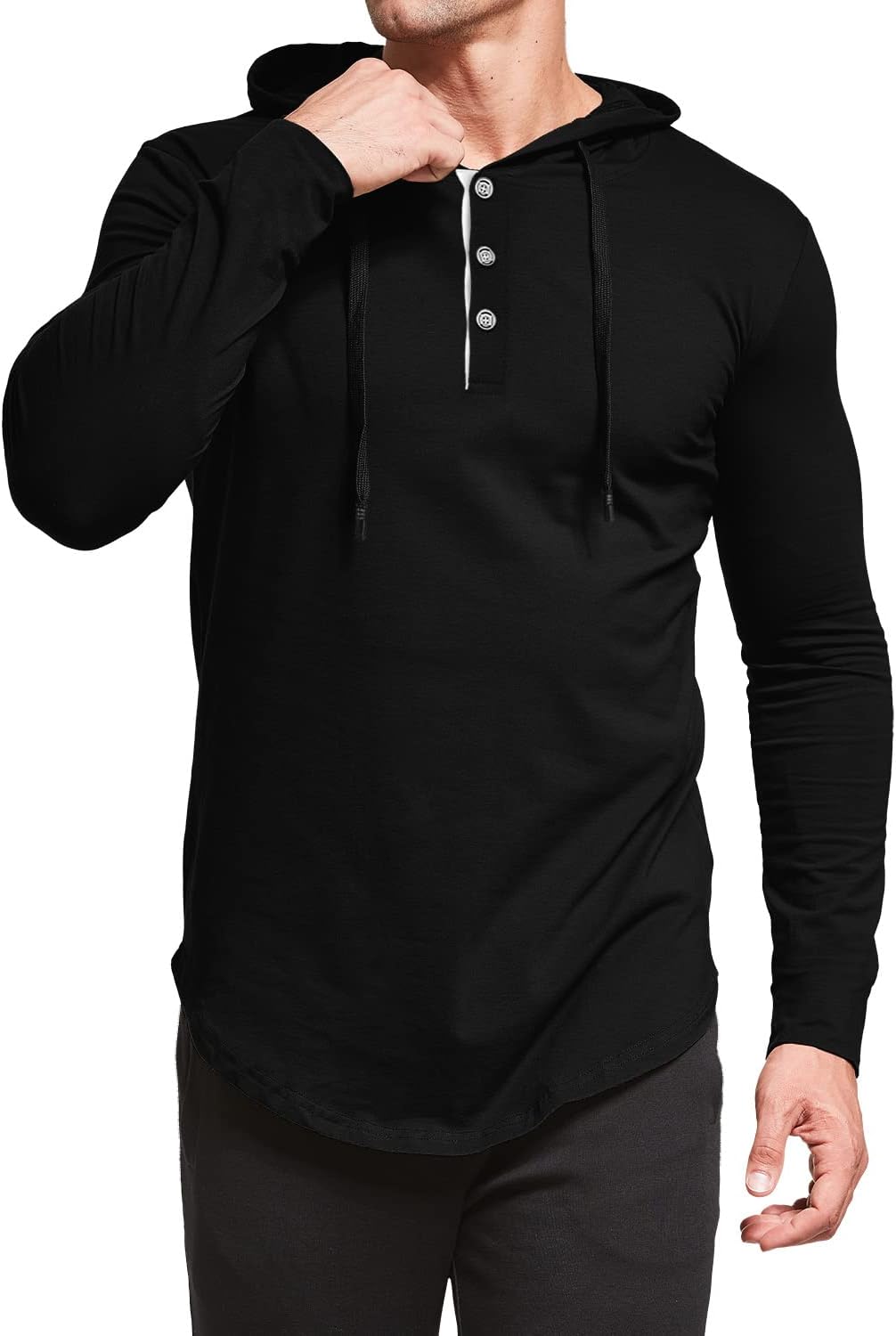 KUYIGO Men's S-5X Short&Long Sleeve Athletic Casual Plus Size Hoodies Sport Sweatshirt Hooded T-Shirts - Image 5