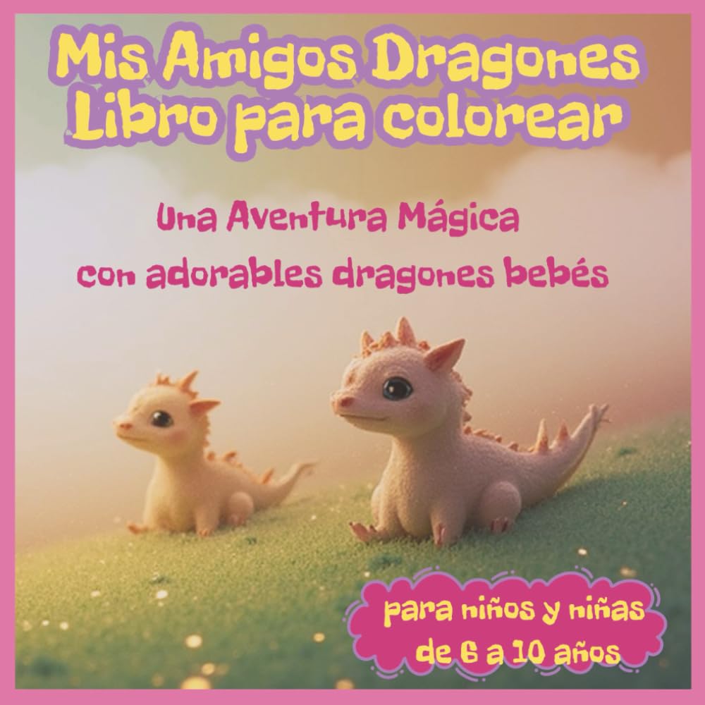 Mis Amigos Dragones Libro para colorear: Una Aventura Mágica con adorables dragones bebés para niños y niñas de 6 a 10 años