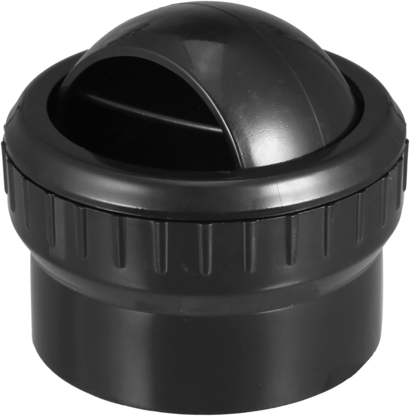 Motoforti Universal AC Air Vent Outlet – 87mm Round Louvered Vent, Black & Silver, 4 Pack For RV, Boat, Car