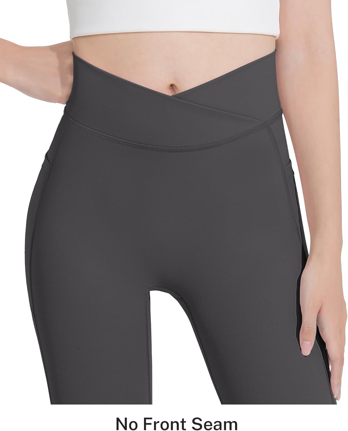 HASMES Girls Flare Leggings with Pockets Kids Bell Bottom High Waisted Flare Yoga Pants for Dance Activewear - Image 6