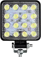 FAROL AUXILIAR LED MILHA 48W QUADRADO 11CM 12/24V 6000K