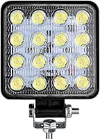FAROL AUXILIAR LED MILHA 48W QUADRADO 11CM 12/24V 6000K