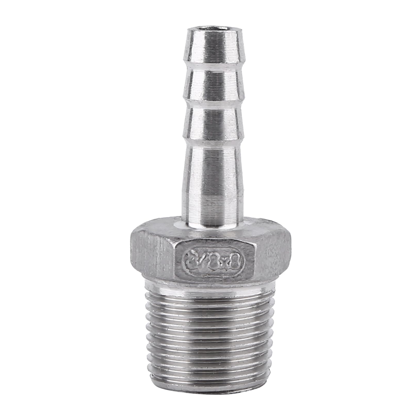 YYntlort Stainless Steel SS304 Male Thread Pipe Fitting Hose Tail Connector BSP Quick Joint Plumbing Engineering (3/8''*8mm)