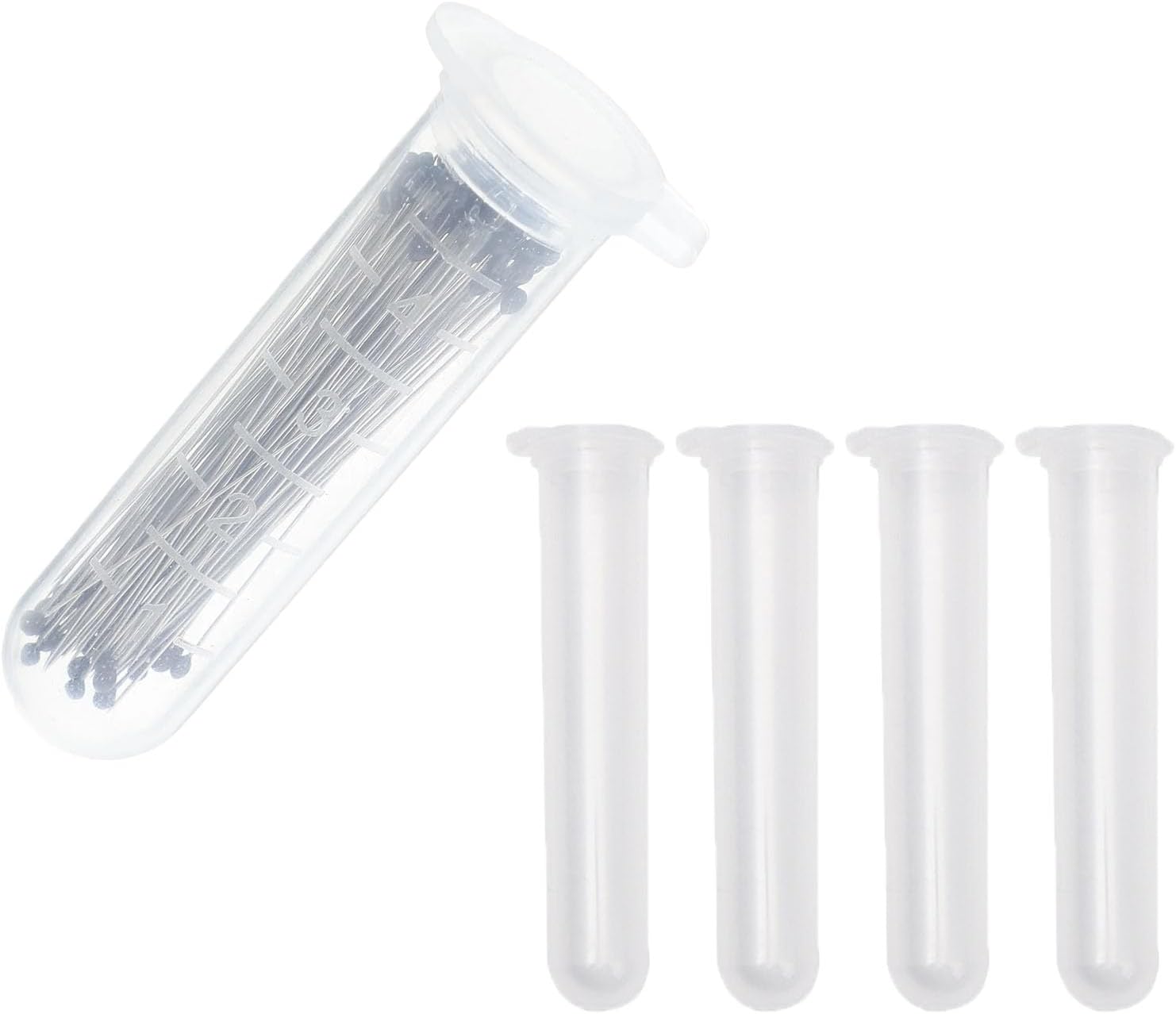 ArrErr 10 Pack Small Bead Organizers 10ml Seed Beads Organizer Box Tube Clear Craft Storage Case for Small Beads Nail Charms Nail Gems Rhinestones Jump Ring Clasps Tiny Hardware Sewing Needles