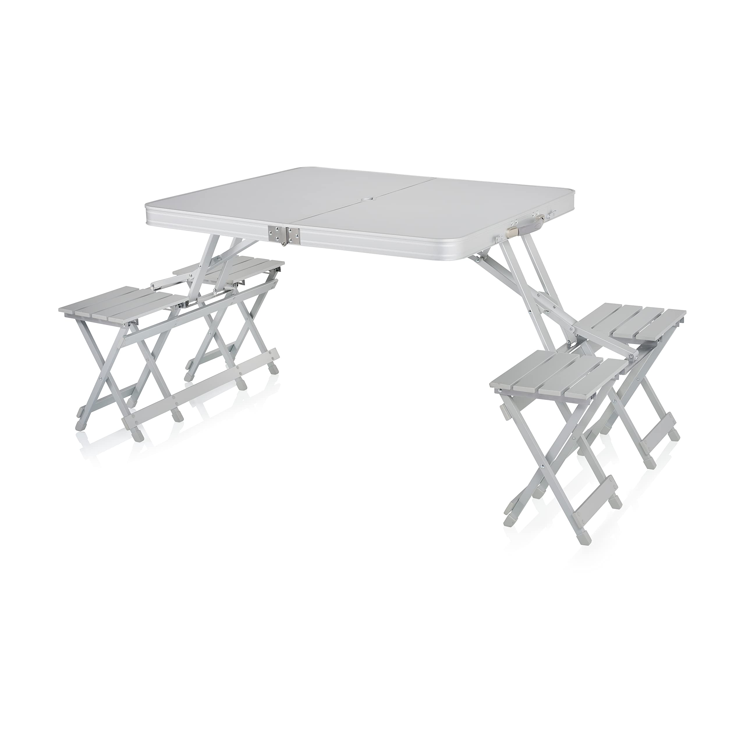 Campart Campingtisch Arkansas, Aluminium, Silber, 90 x 65 x 70 cm Sonstiges