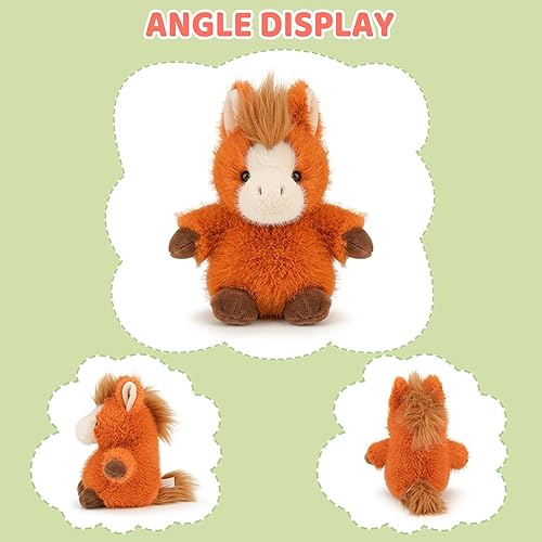 Miniatura 3 de PEACH CAT Animal de peluche de caballo lindos peluches suaves juguetes pequeños de peluche regalos para niños