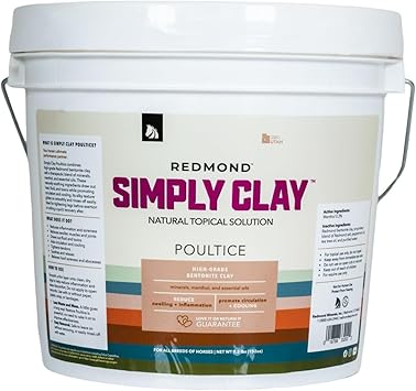 REDMOND Red Edge Equine Poultice, Simply Clay Natural Soothing Clay for All Horse Breeds,