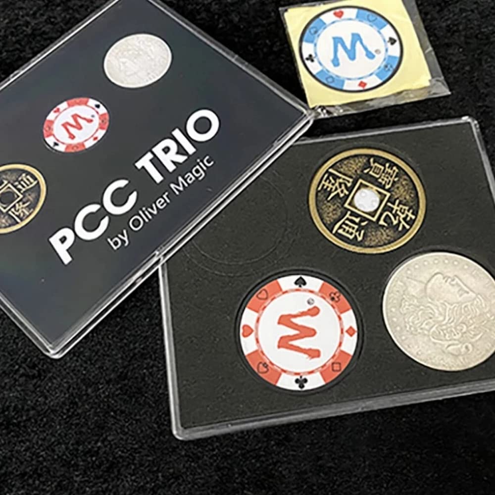 ZQION PCC Trio por Oliver Magic Classic CSB Moneda Set Cerca Trucos de Magia Monedas Magia Trucos Magia Moneda Producción Desapareciendo