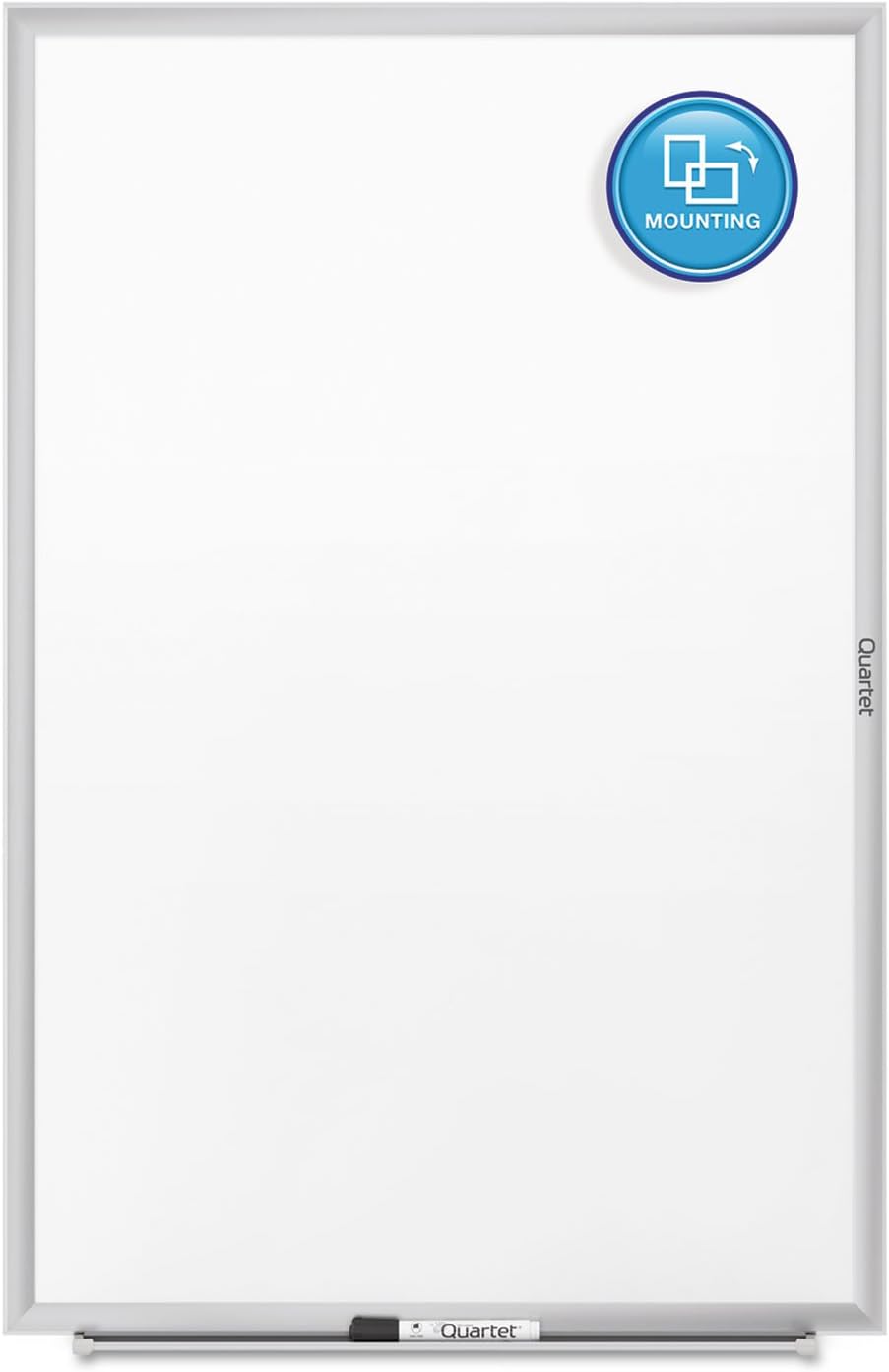 Quartet Dry Erase White Board 48"W x 36"H Non-Magnetic Whiteboard, Total Erase, Silver Aluminum Frame (S534)