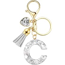 Initial Keychain Letter Bag Charms for Women, With Artificial Diamond Cute Purse Handbag Accessories