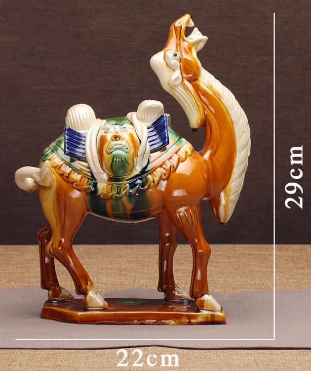 Figur, Kamelstatuen, Wohnfiguren, Keramik-Tierskulpturen for Wohnzimmer, Wohnung und Büro