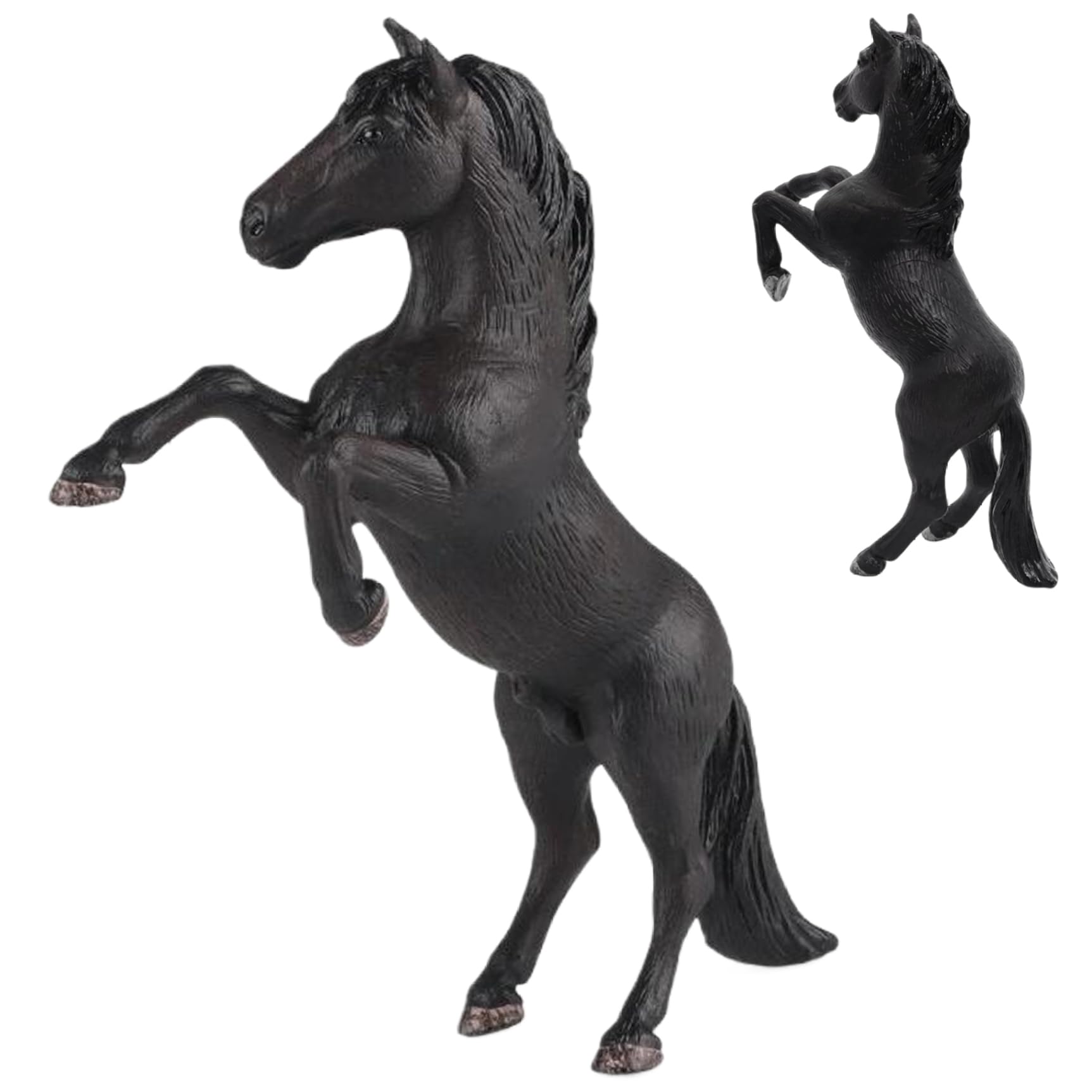 Wedhapy 1Pc Horse Figurine, Artificial & Realistic Black Horse Statue, 4X6 Inch Toys, Educational & Decorative Plastic, Gifts For Kids