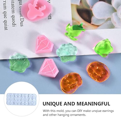 Miniatura 3 de EXCEART Moldes de silicona de resina para pendientes, molde de fundición, aretes de resina epoxi