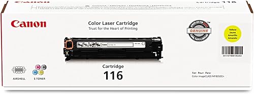 Canon Tóner original, cartucho 116 amarillo (1977B001), 1 paquete, para impresora láser Canon Color imageCLASS MF8050Cn, MF8080Cw