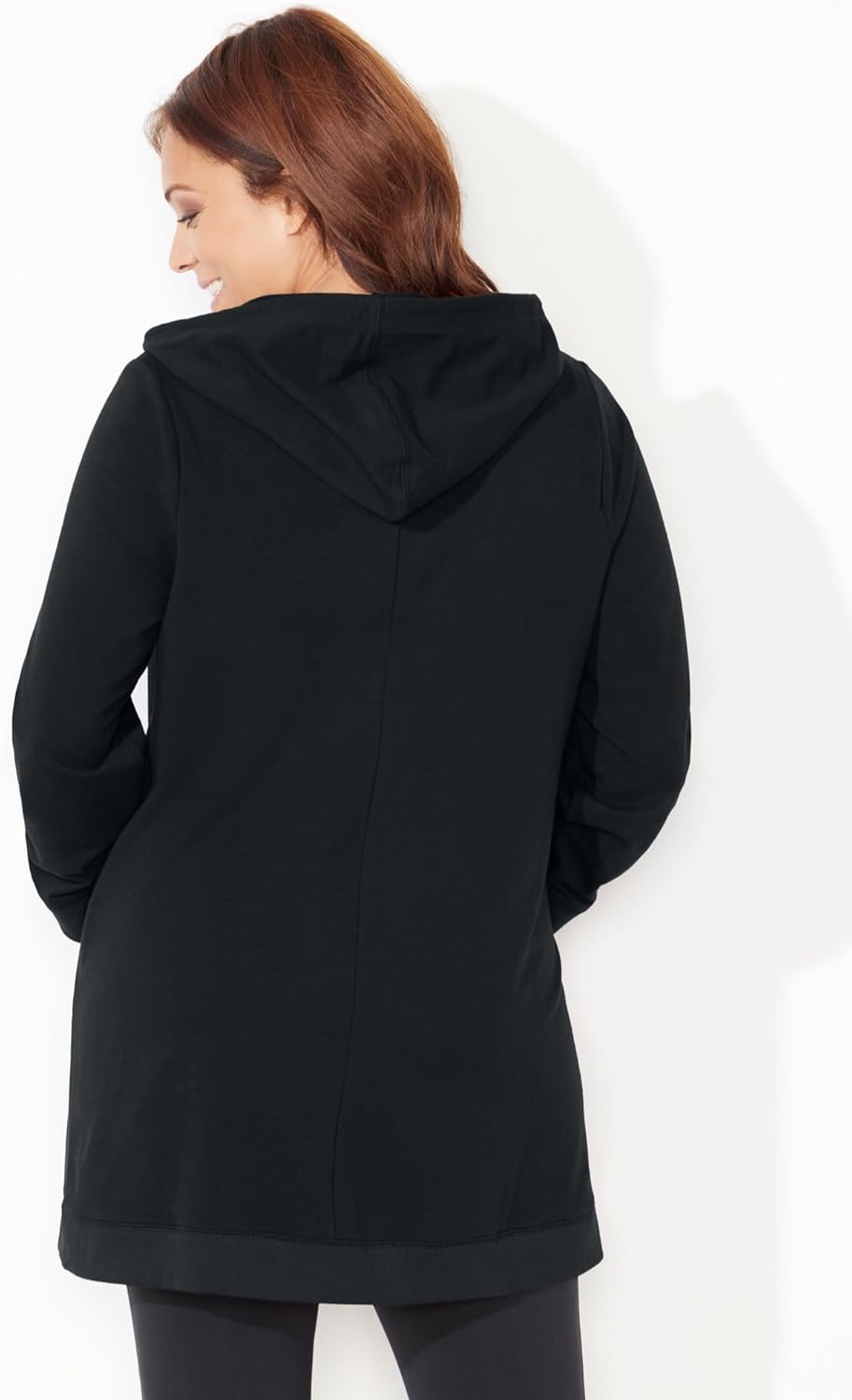 Catherines Women's Plus Size Cloud Knit French Terry Zip-Front Hoodie