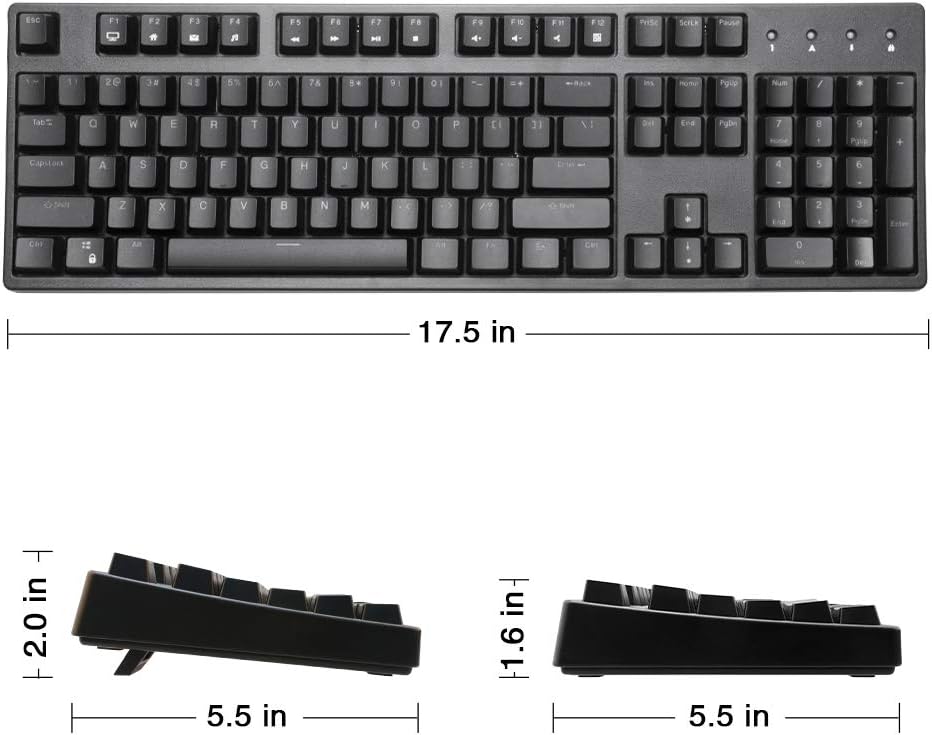 Exclusive Special Gaming Keyboard Mechanical, Velocifire VM02WS 104-key Full Size Gaming Keyboard Ergonomic with Red Switches White Backlit & High Battery Lasting for Copywriters, Typists, Programmer(Black) One-Day Sale: Up to 80% Off Gaming Keyboard Mechanical, Velocifire VM02WS 104-key Full Size Gaming Keyboard Ergonomic with Red Switches White Backlit & High Battery Lasting for Copywriters, Typists, Programmer(Black)