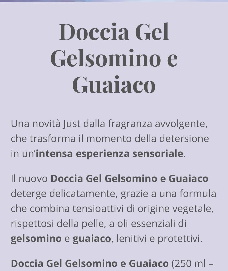 Żel pod prysznic z jaśminem i gwajakiem, szwajcarski żel pod prysznic, 250 ml