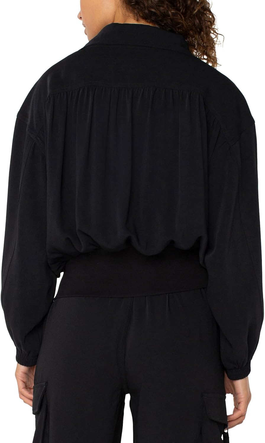 Liverpool Los Angeles Zip Up Dolman Sleeve Matte Sateen Jacket - Image 2