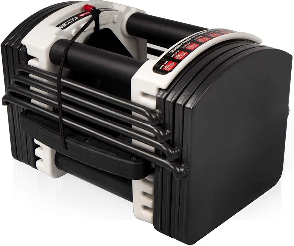 Elevens Block-Style Adjustable Dumbbells, 10 to 50 Pounds (1 Piece)