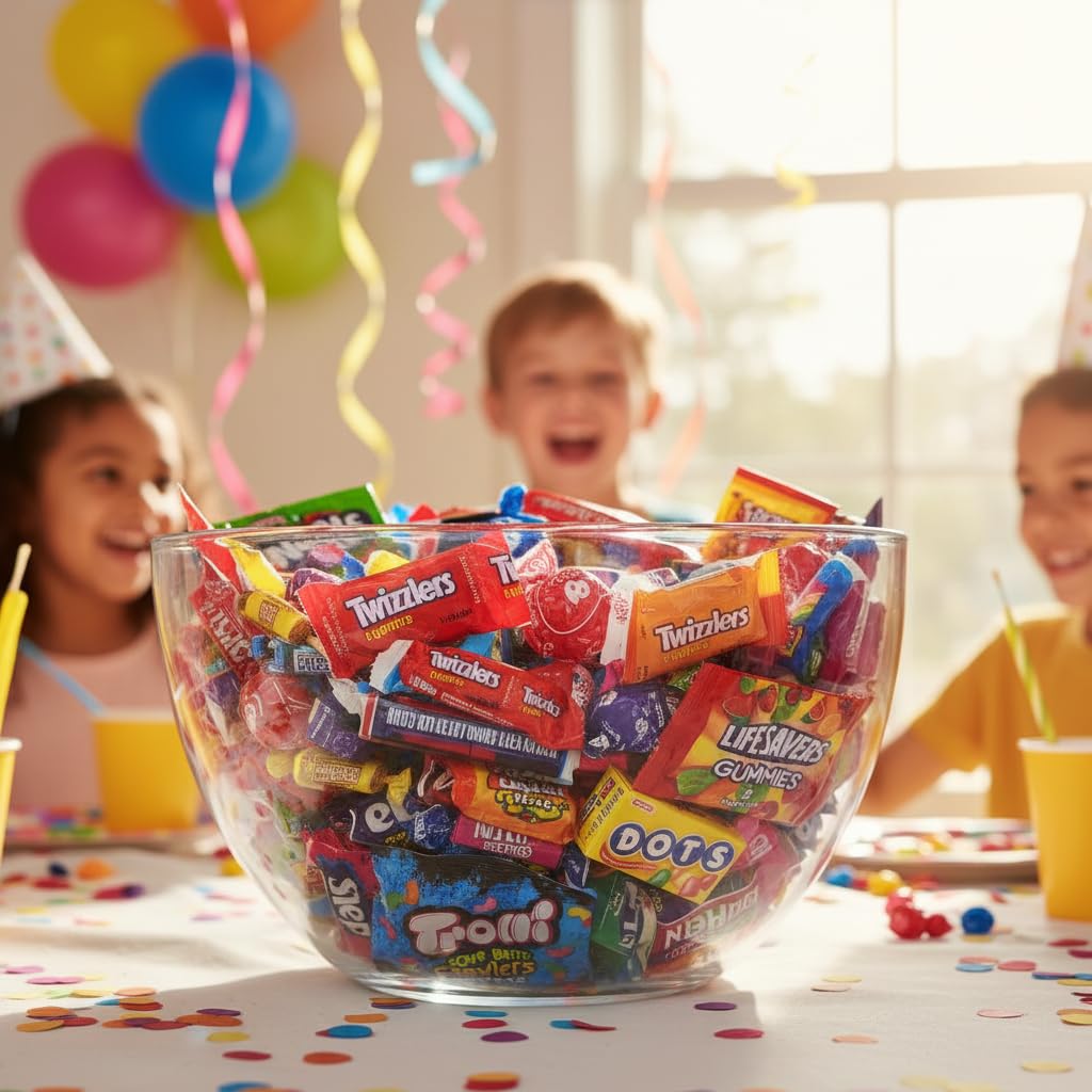 Bulk Candy Variety Pack 5lb - Bulk Candy Individually Wrapped - Assorted Candy Bulk Pack for Party Favors, Pinata Stuffers, Office Snacks & Parade Variety Candy Assortment - 5 Pound Bag of Candy