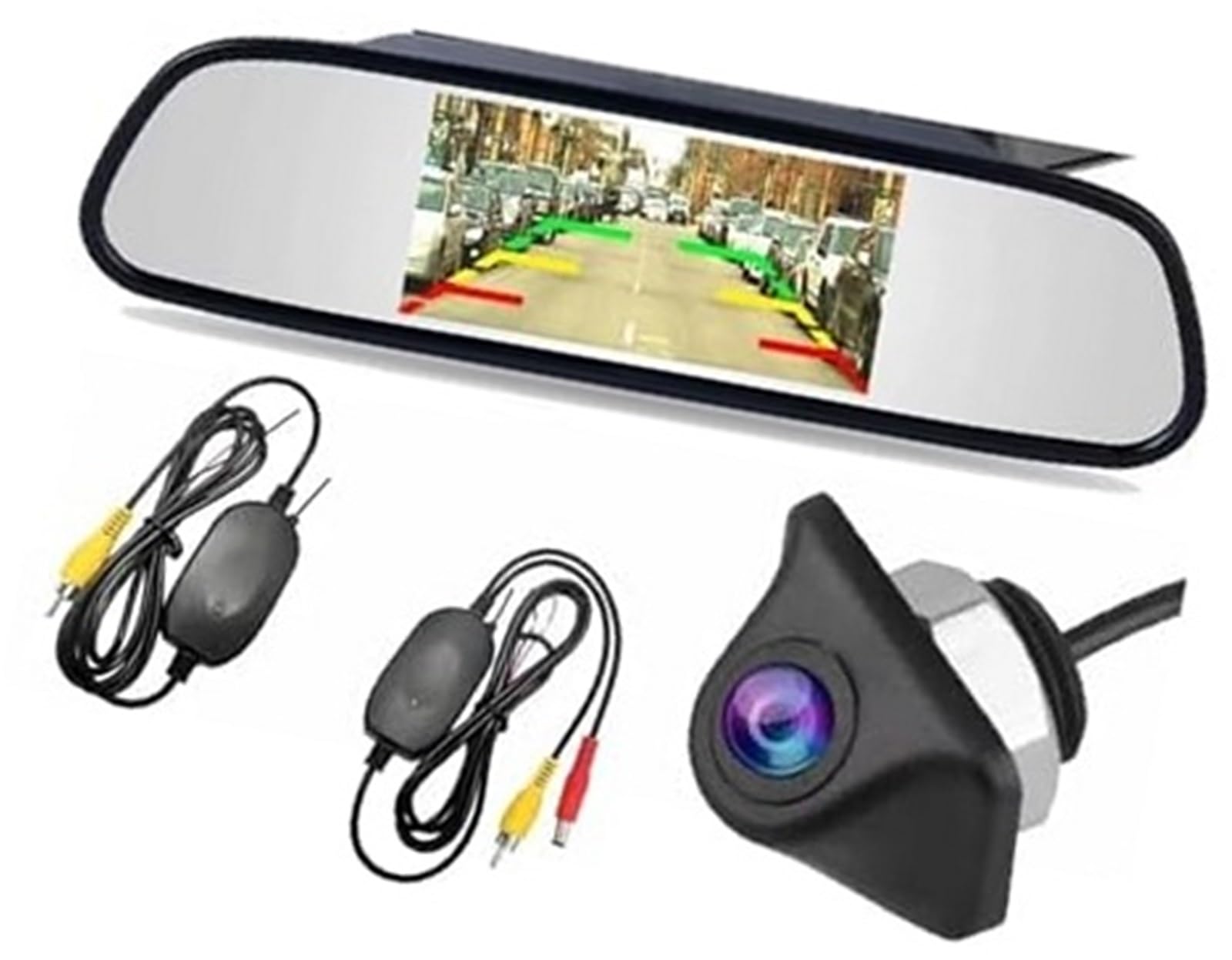 Tylna kamera pojazdu Bezprzewodowa kamera cofania z monitorem lustrzanym, dla parkowania pojazdów HD 4.3(BLACK XC XFD)
