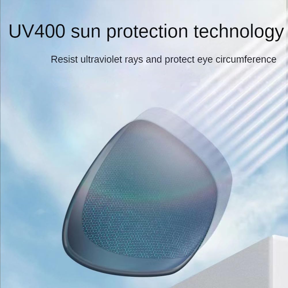 Gafas de sol rectangulares de moda para hombre, color negro, ideales para conducir y pescar. Protección UV400.