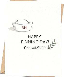 Happy Nurse Pinning Day Card, RN Graduation Card, Congratulations New Nurse Gift, Nursing School Graduate Card for Women Men, Future Nurse Celebration