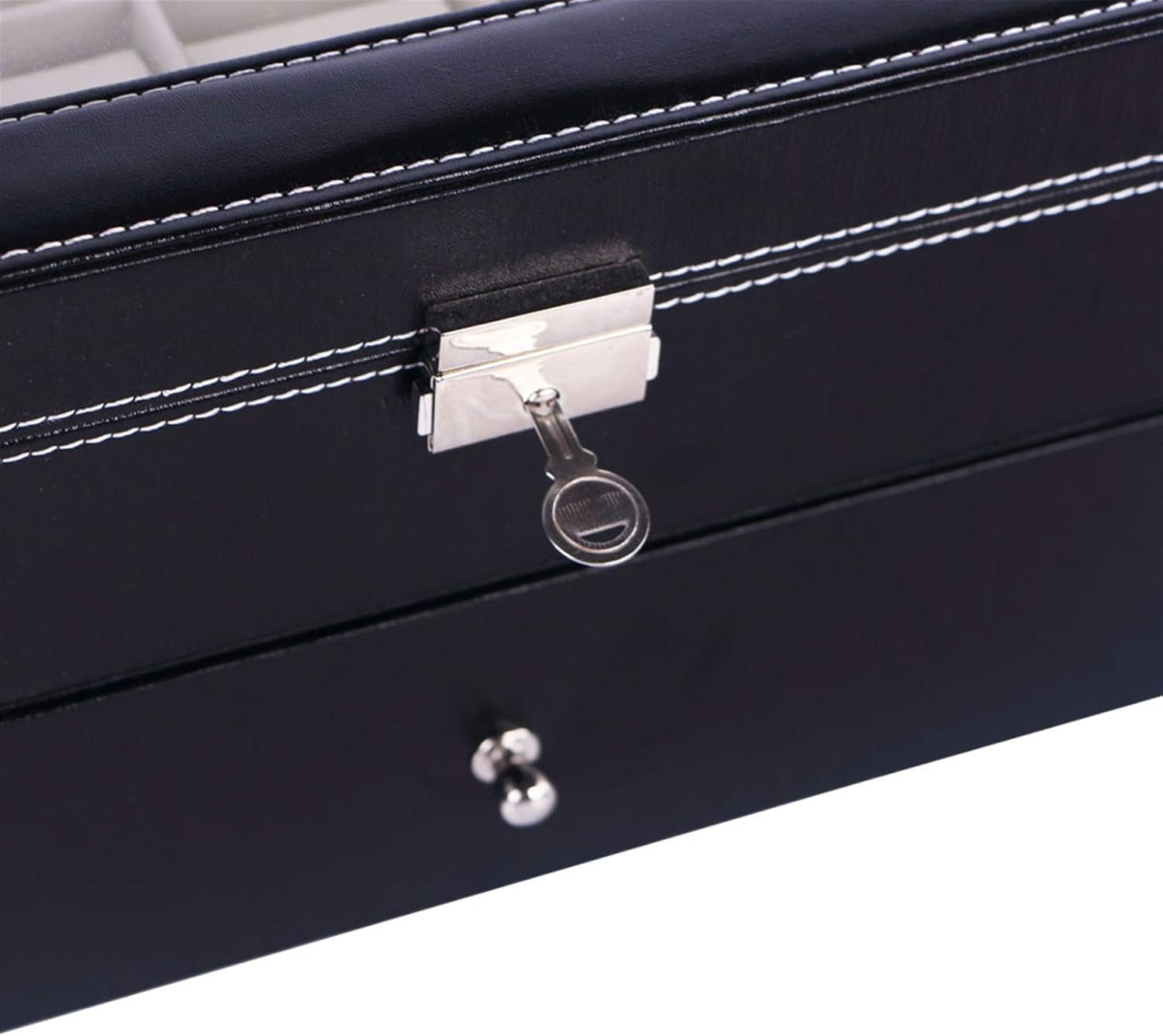 20 Compartments Dual Layers Elegant Wooden Watch Collection Box Black