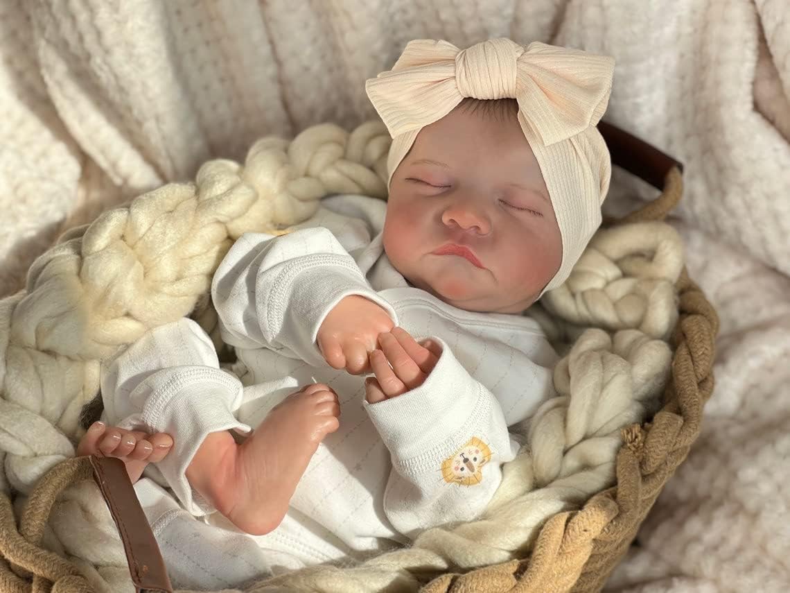 TKYFOYS Reborn-Baby Dolls 19 Inch Reborn Dolls Realistic Newborn Baby Dolls Body Poseable Soft Vinyl Body Girl Like a Lifelike Baby with Feeding Kit Gift Box for Kids - Image 4