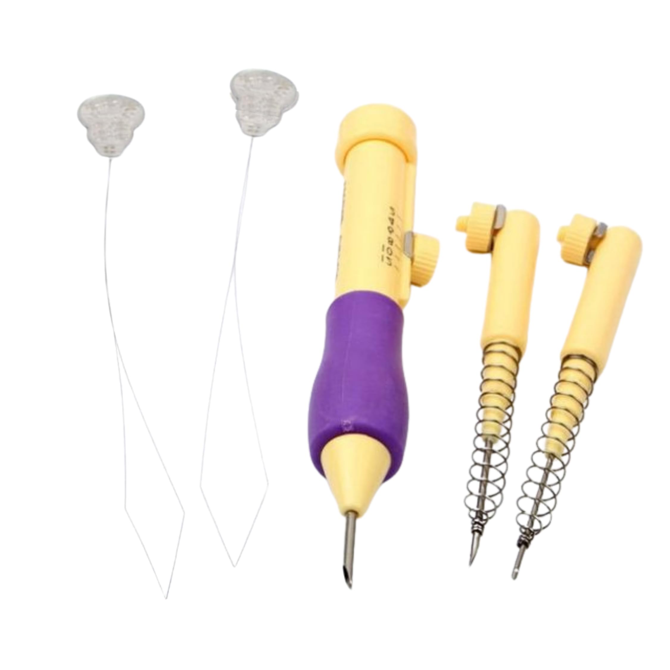 LECRAFT Punch Needle Set for Embroidery & Rug Making - Adjustable Ergonomic Handle with 3 Needle Sizes & 2 Threaders - Craft Tool Kit Art-picture-18