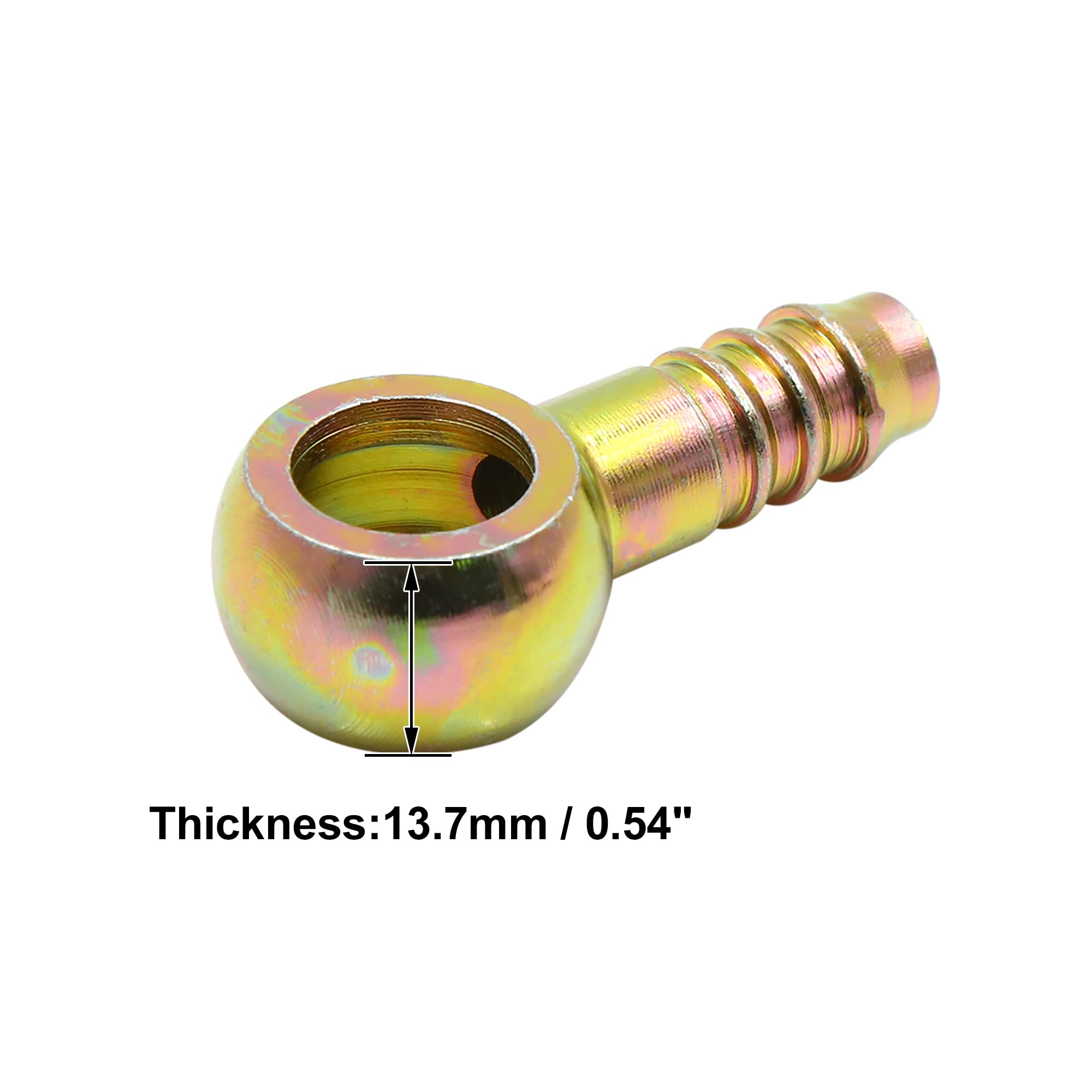 A ABSOPRO Banjo Bolt M10x1 10mm Banjo Hose Barb Bolt Fittings Brake Line Fitting