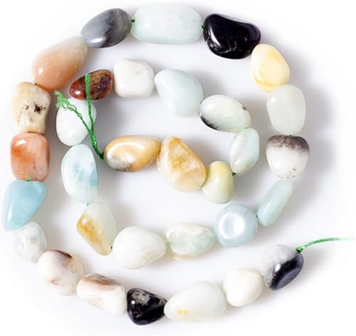 40 cuentas de piedra natural para hacer pulseras de 0.394 pulgadas, cuentas sueltas de cristal de cuarzo real para fabricación de joyas, chips de