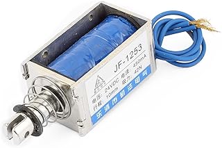 Aexit JF-1253 DC24V Lawn Mower Replacement Parts 42N Force 10mm Actuator 2-Wires Pull Push Open Frame Linear Motion Solenoids Solenoid Electromagnet