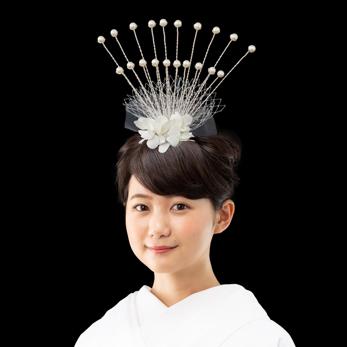 Amazon.co.jp: [京のみやび] 綿帽子用 綿帽子キーパー 洋髪用 孔雀