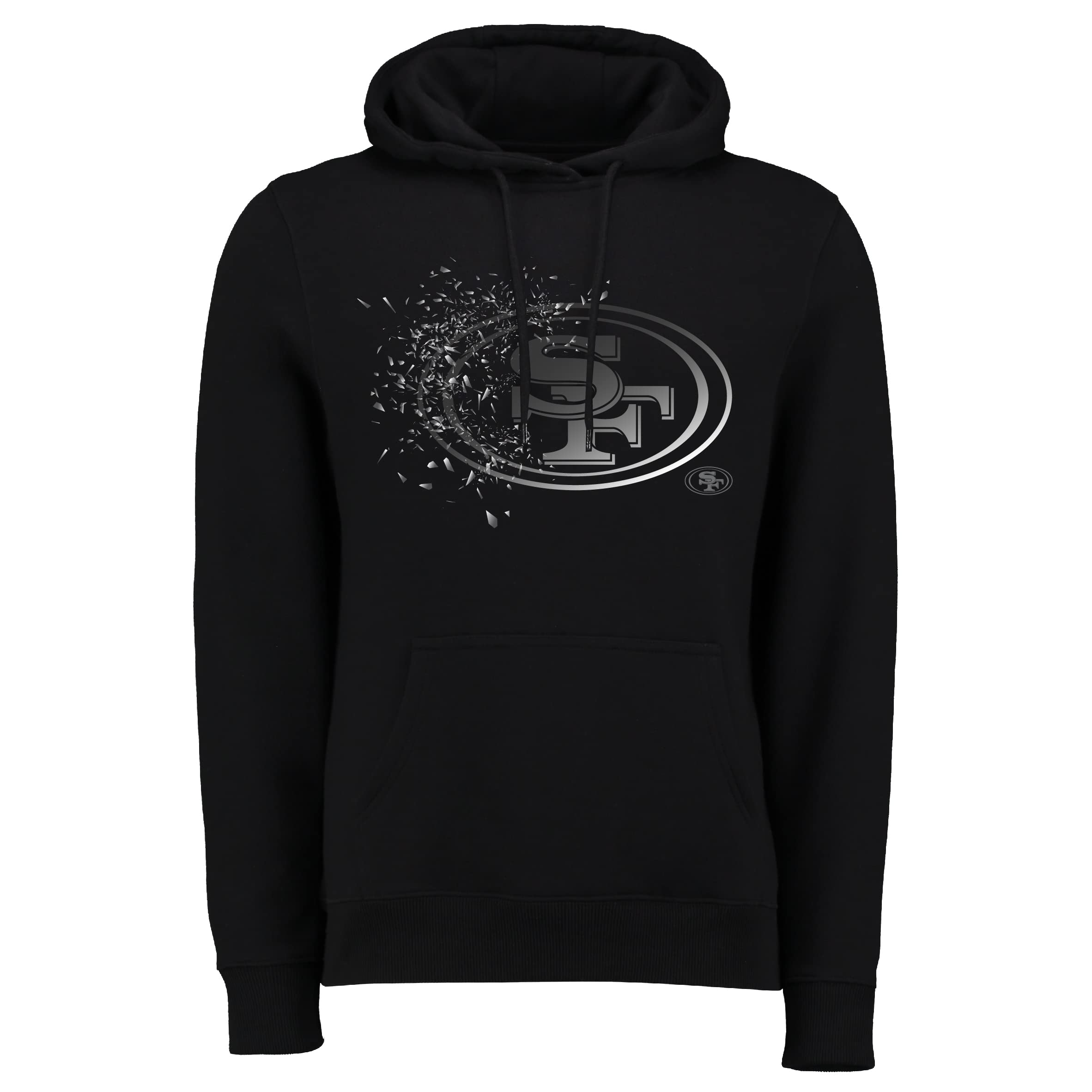 Fanatics Men's Black Nfl Logo Shatter Hoody San Francisco 49Ers /Silver, L