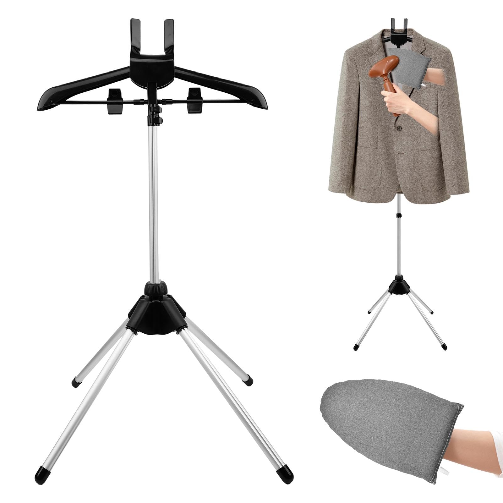 Photo 1 of Cramelith Garment Steamer Hanger Stand & Ironing Gloves Set – Adjustable Steamer Stand for Clothes Hanger, Portable Handheld Steamer Rack, Steam Ironing Accessories for Clothes?