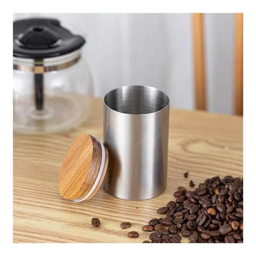 2 Stück 250 ml Edelstahl luftdicht Müslibehälter Vorratsdosen Set Teedose Behälter mit Deckel für Kaffeebohnen Zucker Trockenmilch