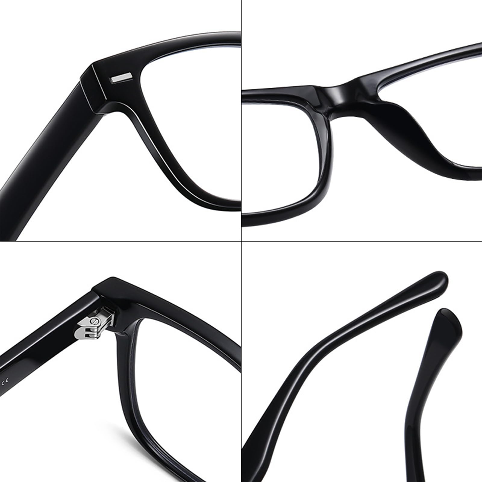 Occhiali Luce Blu da Uomo Donna, TR90 Montatura, Antiriflesso Anti-affaticamento Occhiali Anti Luce Blu con Lenti Trasparenti Occhiali Computer Gioco,B