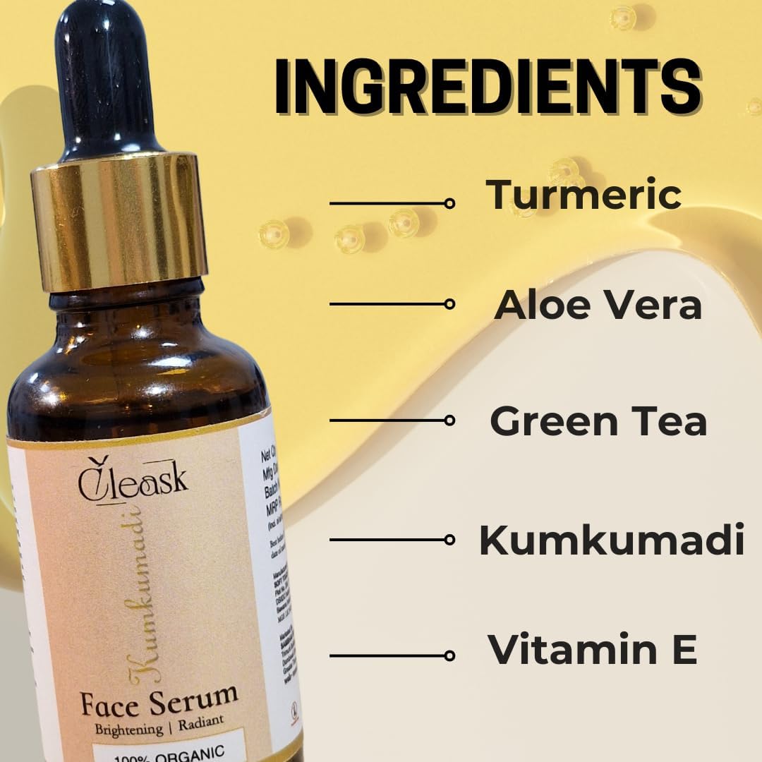 Cleask | Face Serum for Glass Skin Hydrating & Brightening Formula